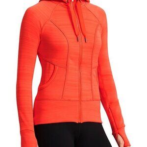Athleta Slub Strength Full Zip Hoodie Size Medium Gradient Red